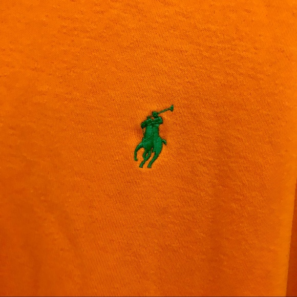 Polo Ralph Lauren orange & green cotton polo - Picture 5 of 7